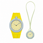 Wistgo Royal Pop 2-en-1 montre et pendentif - Jaune - photo haute définition fidèle au produit