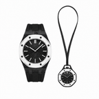 Wistgo Royal Pop 2-en-1 montre et pendentif - Noir - photo haute définition fidèle au produit