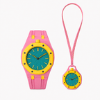 Wistgo Royal Pop 2-en-1 montre et pendentif - Rose Pop - photo haute définition fidèle au produit